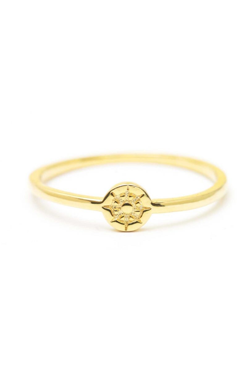 compass ring - gold