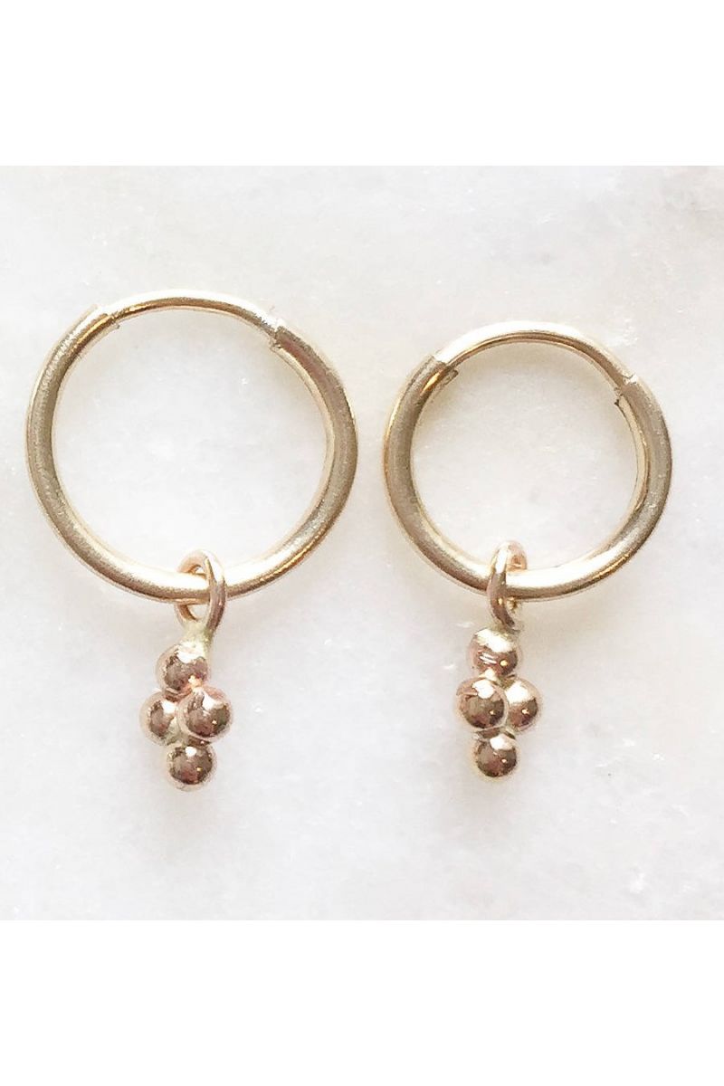 square dots earring - gold